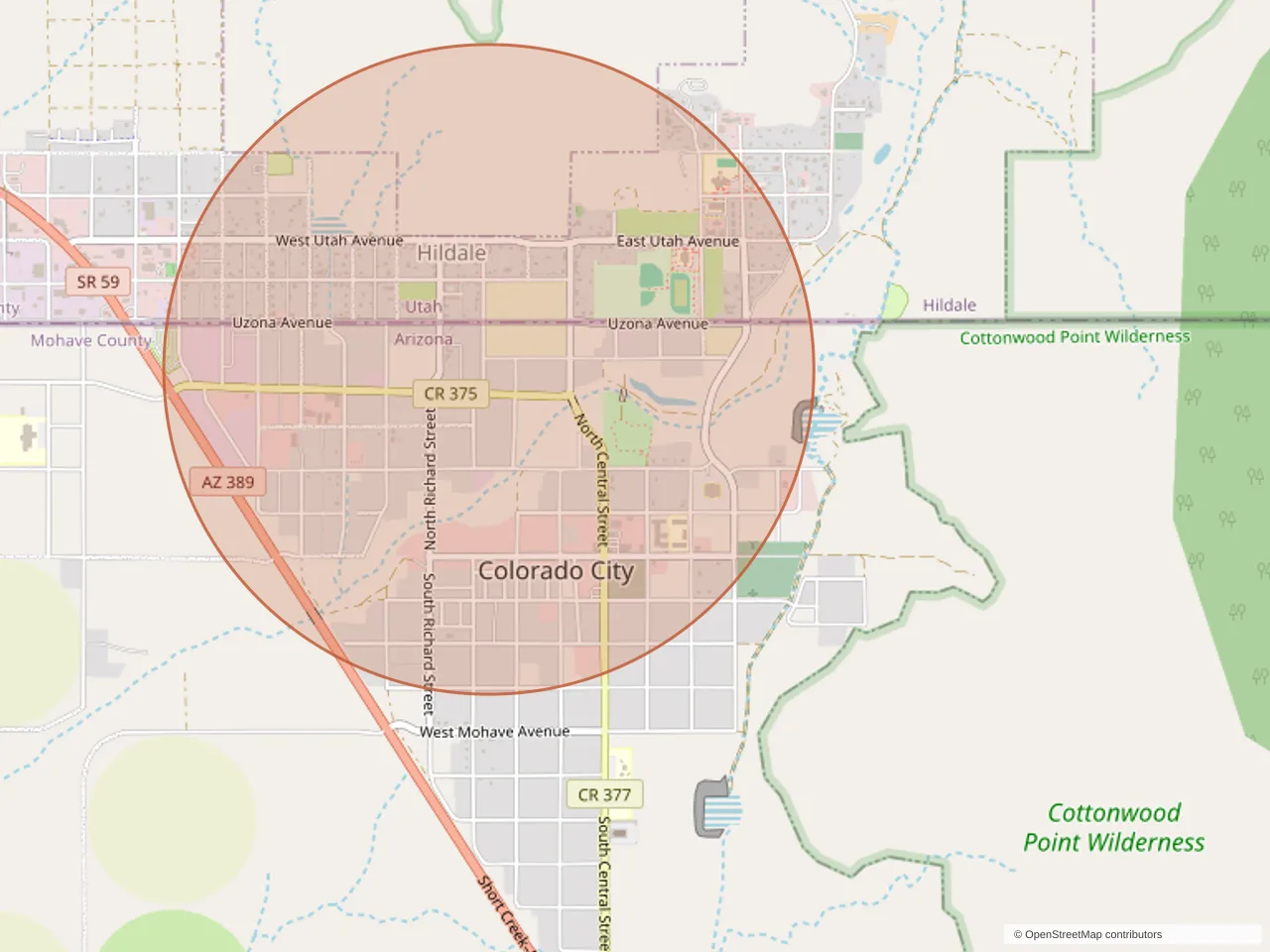 Map of Zion Luxury Retreat in Colorado City, Arizona